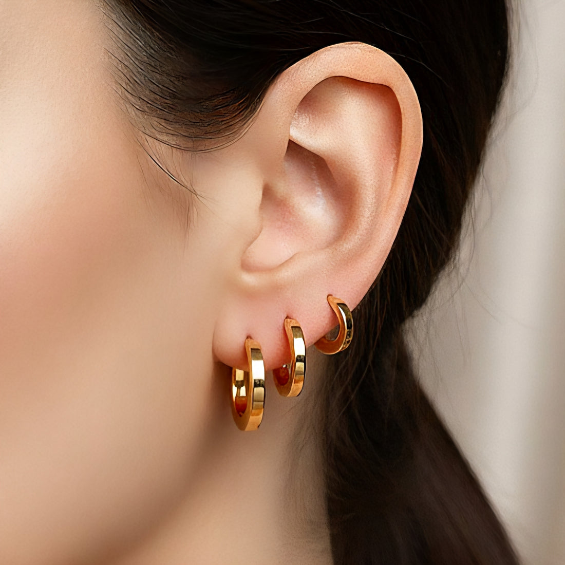 Auskari &quot;3 izmēru riņķīši Yellow&quot;