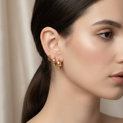 Auskari &quot;3 izmēru riņķīši Yellow&quot;