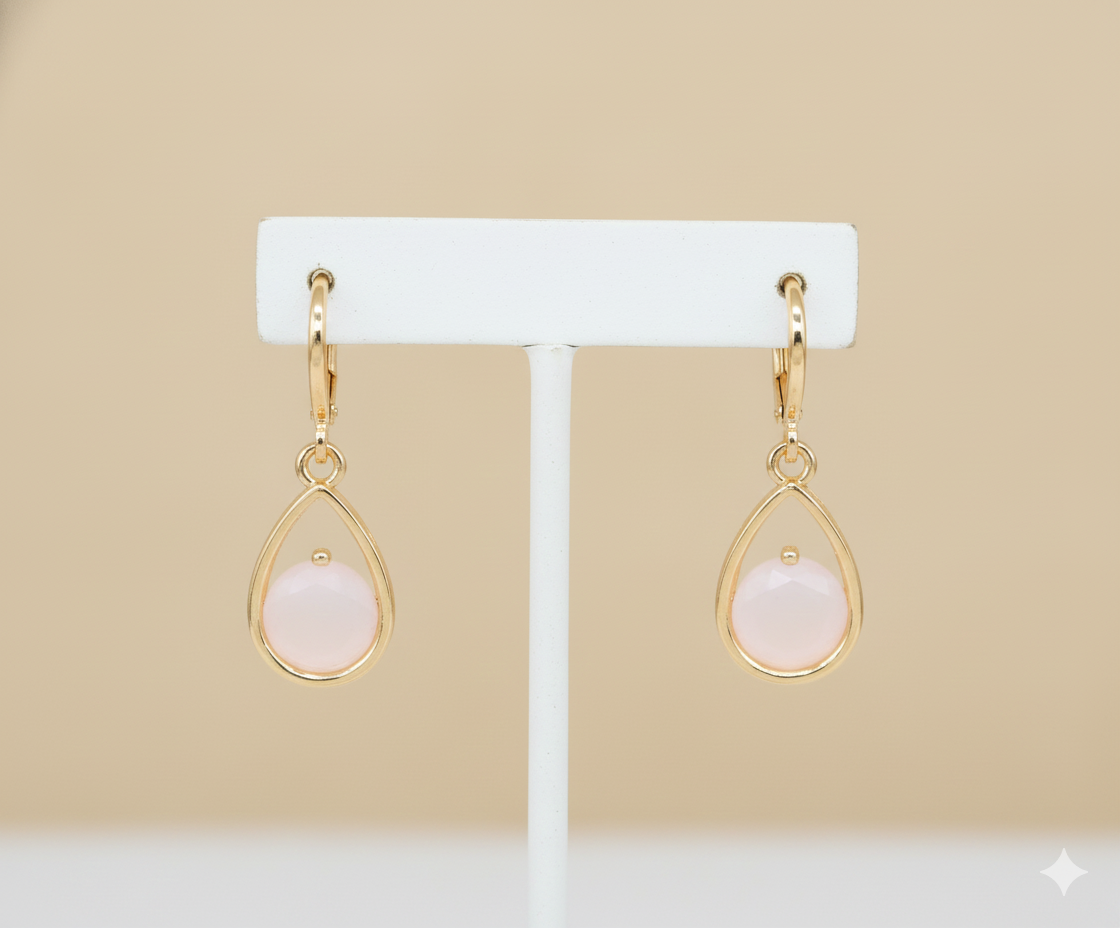 Auskari "Maigi rozā lāsīte"