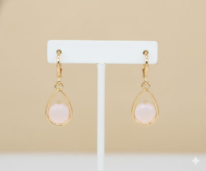 Auskari "Maigi rozā lāsīte"