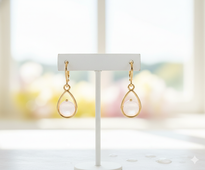 Auskari "Maigi rozā lāsīte"