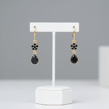 Auskari "Melnais zieds"