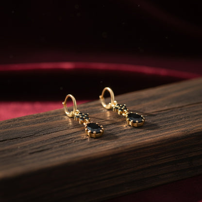 Auskari "Melnais zieds"