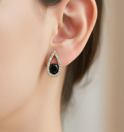 Auskari "Nagliņa melnā lāsīte"