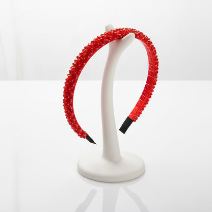 Matu stīpiņa "Elegantais kristāls" sarkana