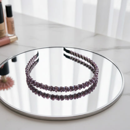 Matu stīpiņa "Mazie elegantie kristāls" violeta