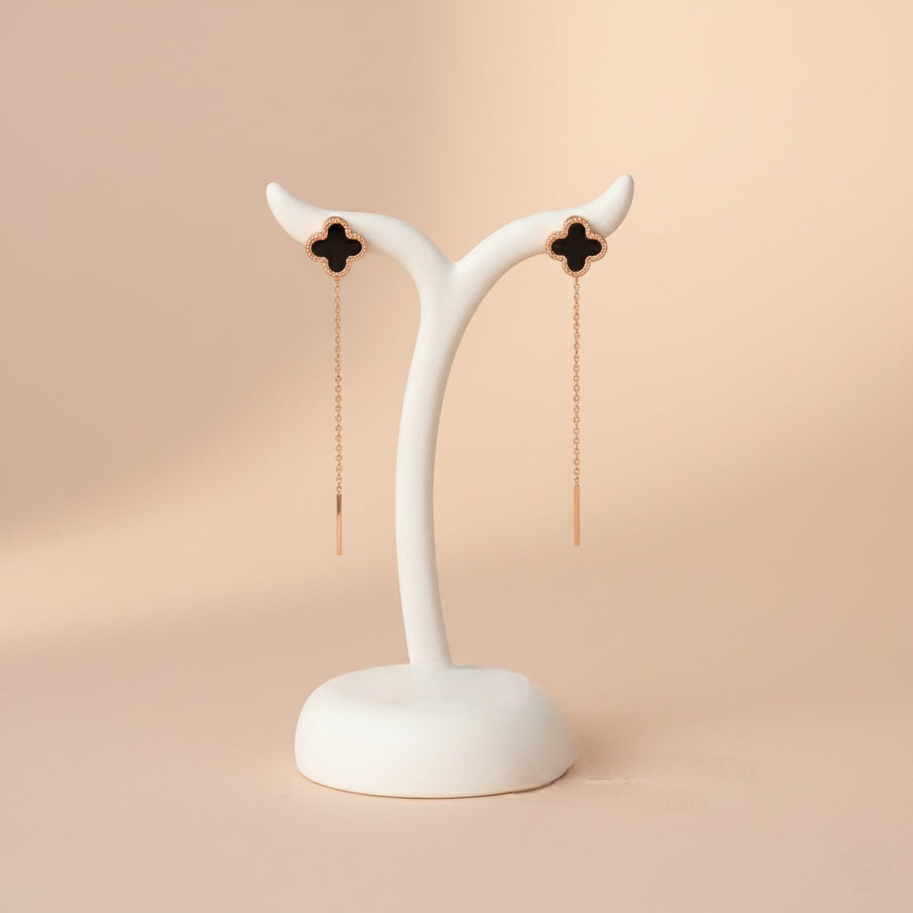 Auskari "Nokarenā četrlapiņa clover"