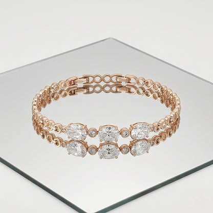 Rokassprādze "Klasiskie 3 kristāli"