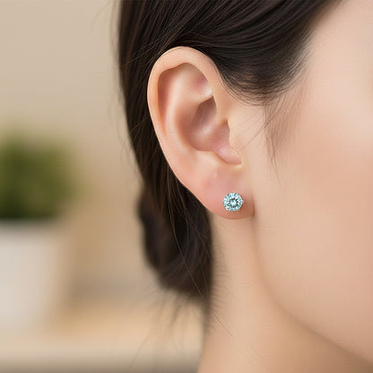 Auskari "Bright blue crystal"