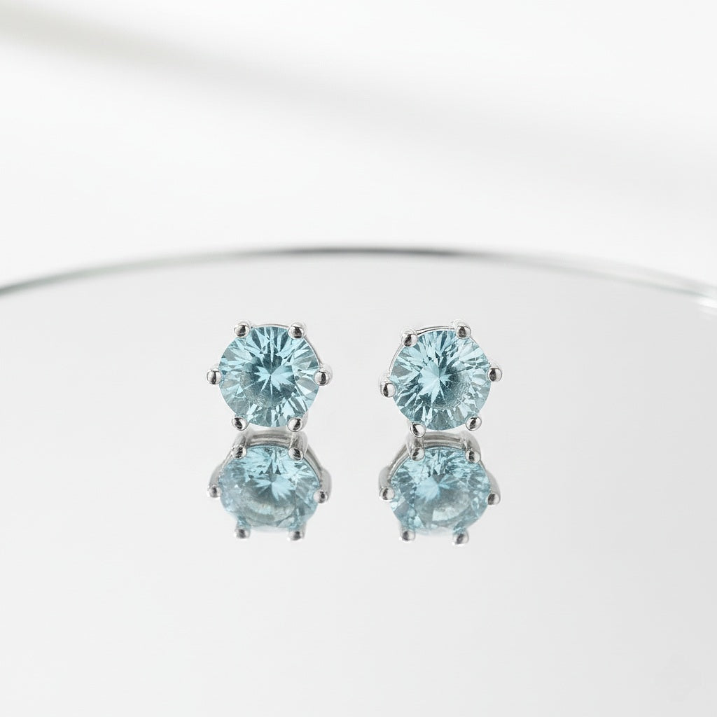 Auskari "Bright blue crystal"