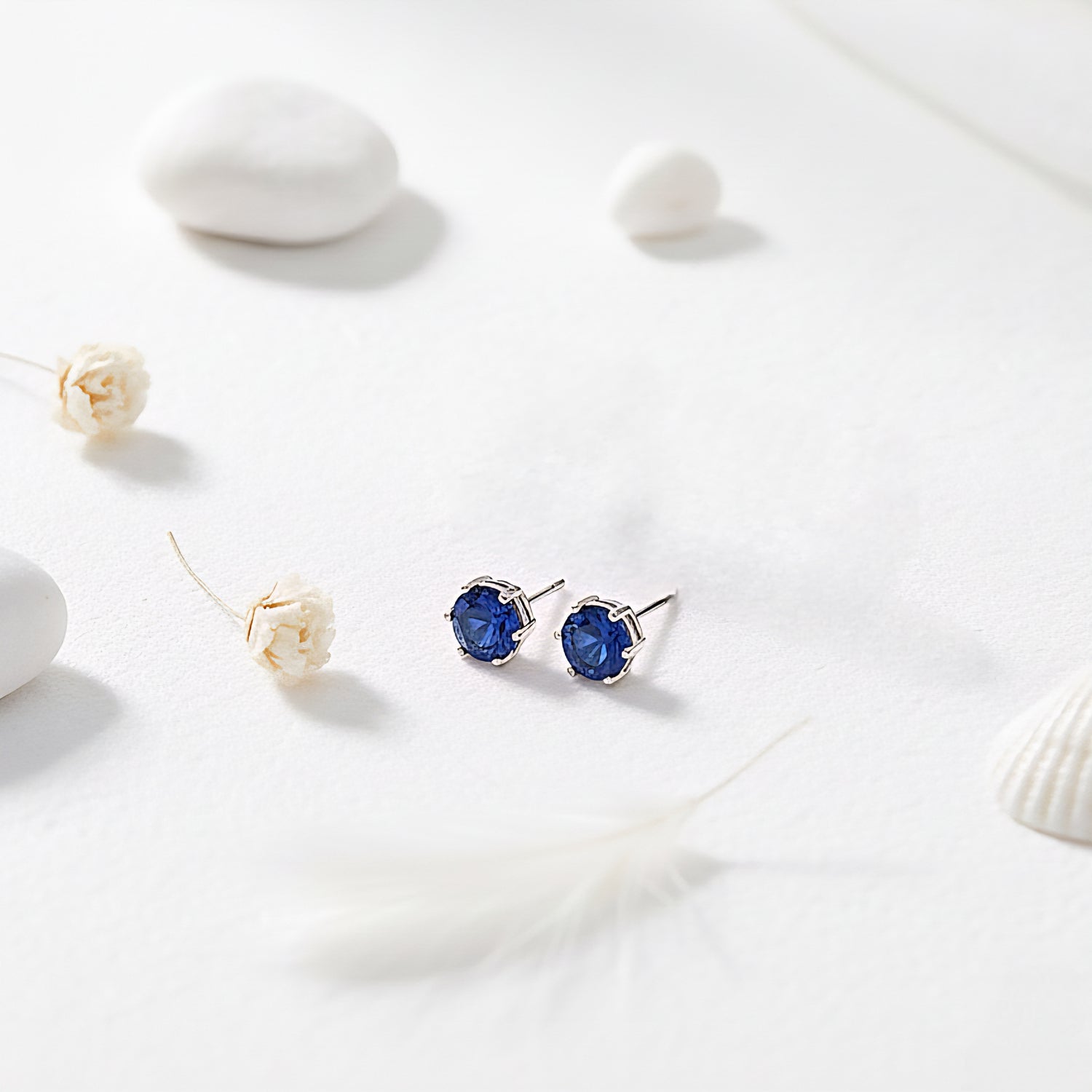 Auskari "Little dark blue crystal"