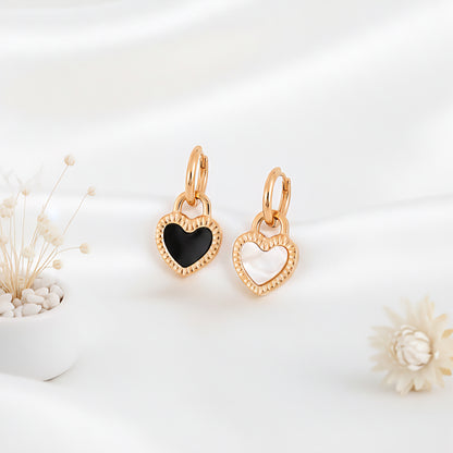 Auskari "2in1 divi vienā sirdis hearts"