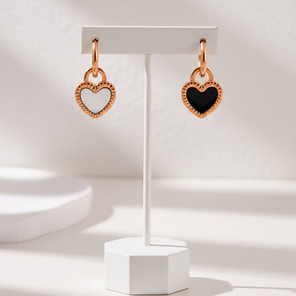 Auskari "2in1 divi vienā sirdis hearts"