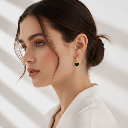 Auskari "2in1 divi vienā sirdis hearts"