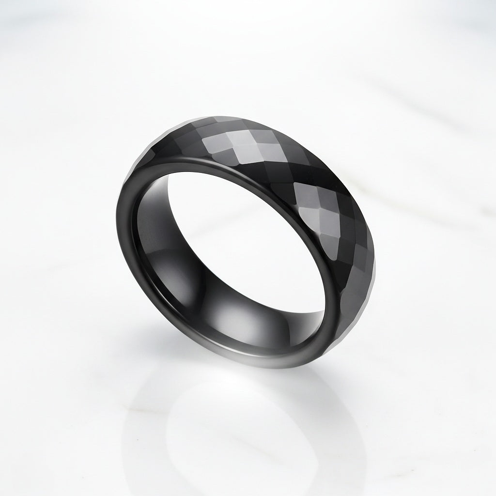 Gredzens "Keramika" black