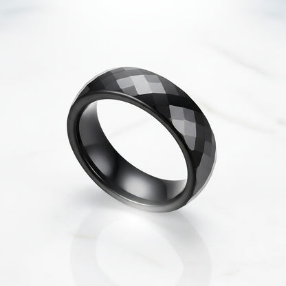 Gredzens "Keramika" black