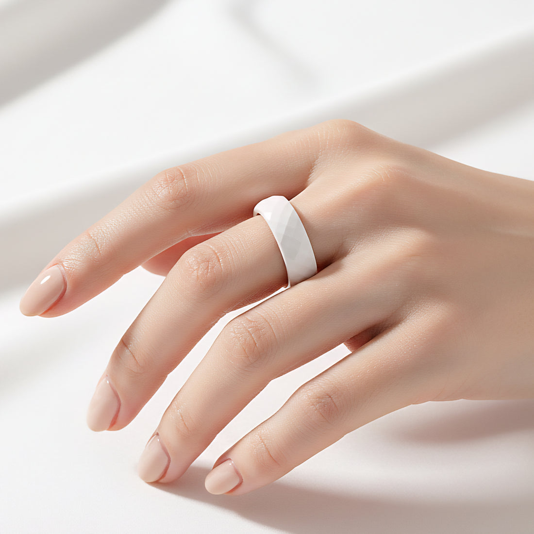 Gredzens "Keramika" white