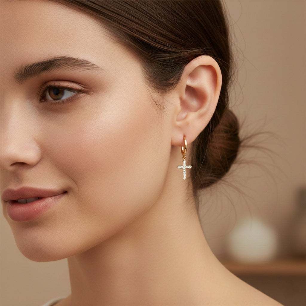 Auskari "Krusts mazs cross"