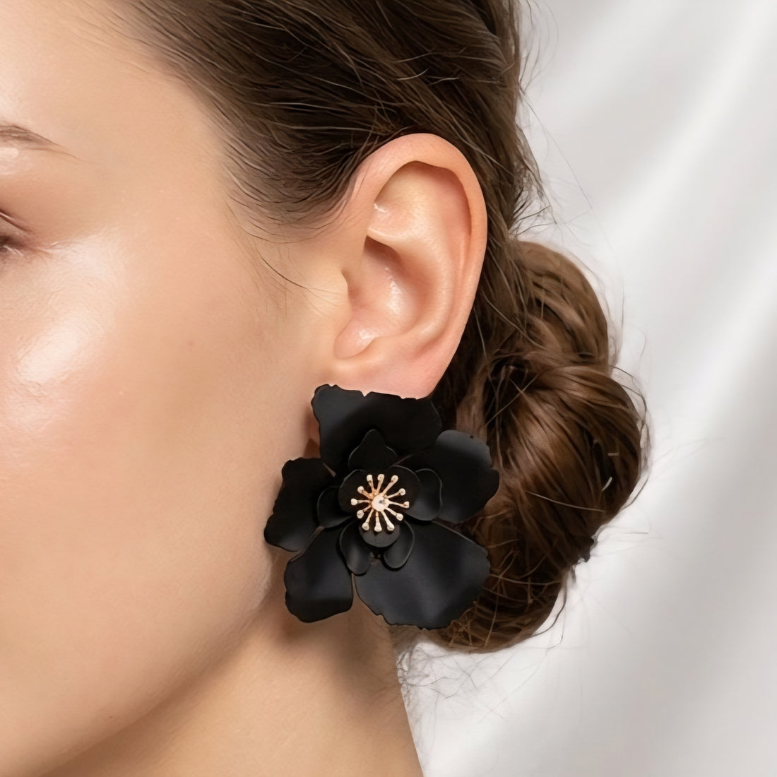 Auskari "Zieds" melni