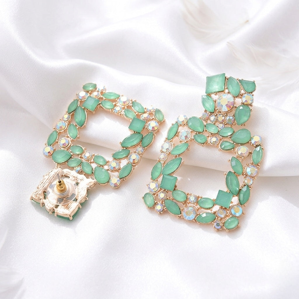 Auskari "Moderni" zaļi