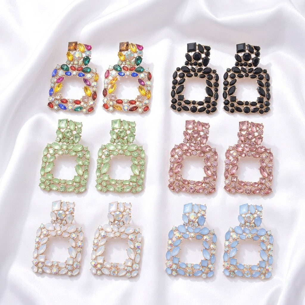 Auskari "Moderni" krāsaini