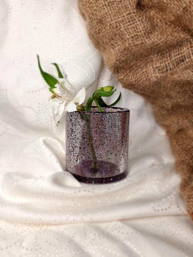 Beauty jar &quot;Purple glitter marshmallow&quot;