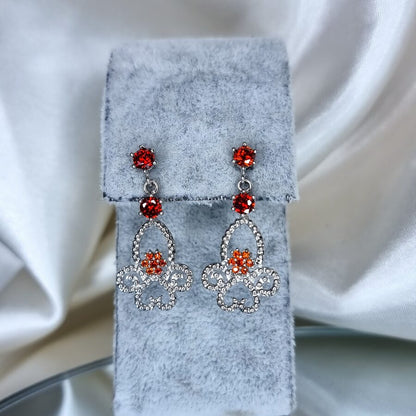 Earrings &quot;Red Flower&quot;