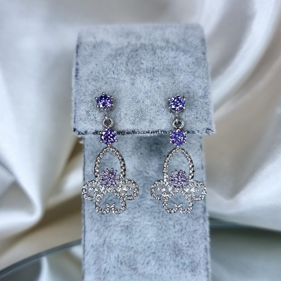Earrings &quot;Purple flower&quot;