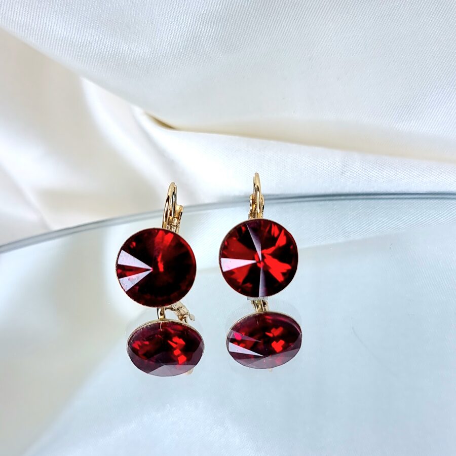 Earrings color &quot;Crystal red&quot;