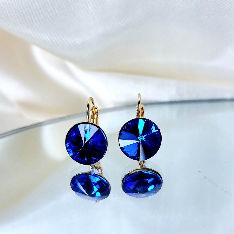 Earrings color &quot;Crystal dark blue&quot;