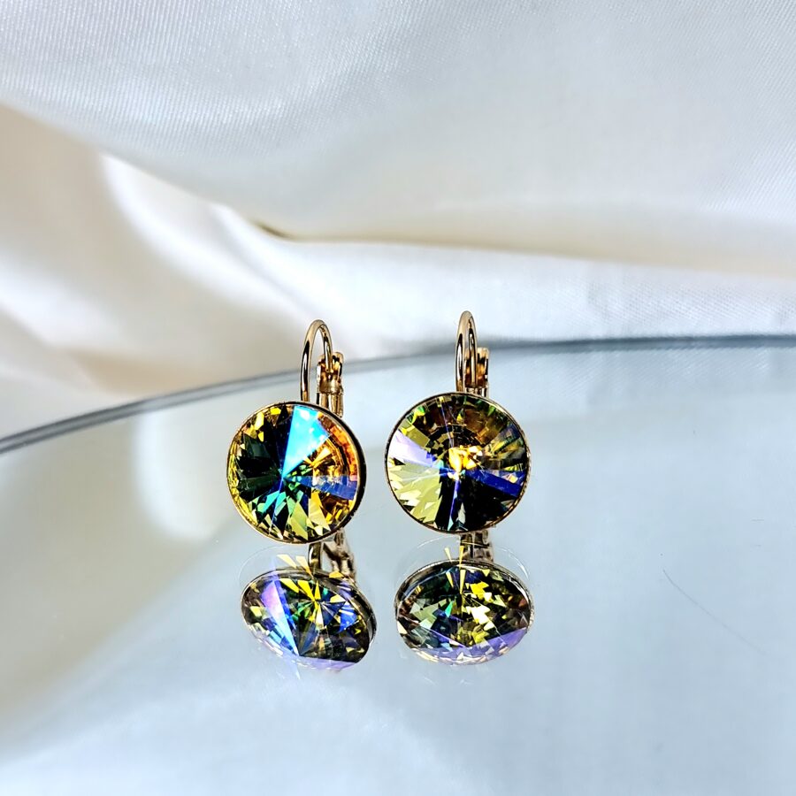 Earrings color &quot;Crystal shiny yellow&quot;