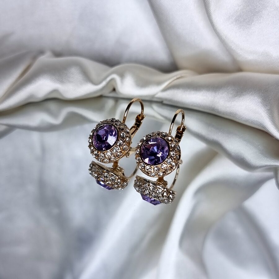 Gold-plated earrings &quot;Crystal&quot;