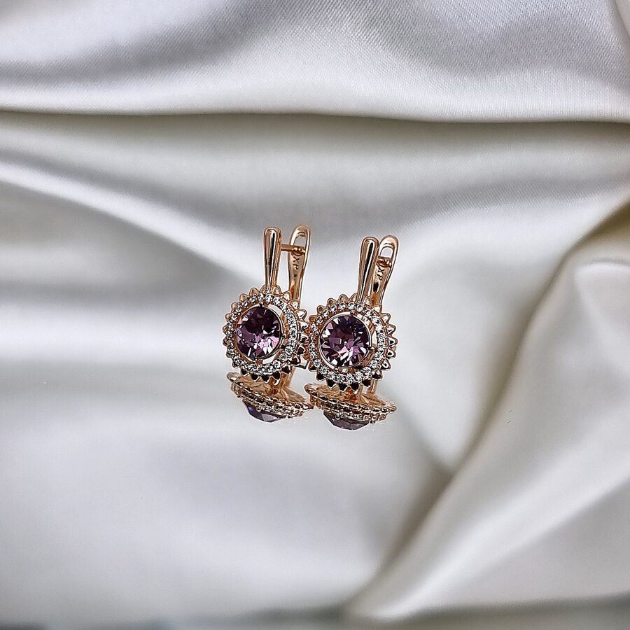 Earrings &quot;Purple violets&quot;
