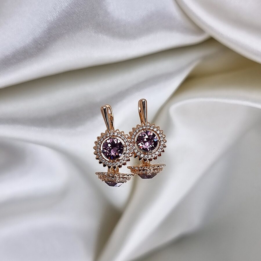 Earrings &quot;Purple violets&quot;