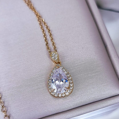 Necklace &quot;Crystal teardrop&quot;