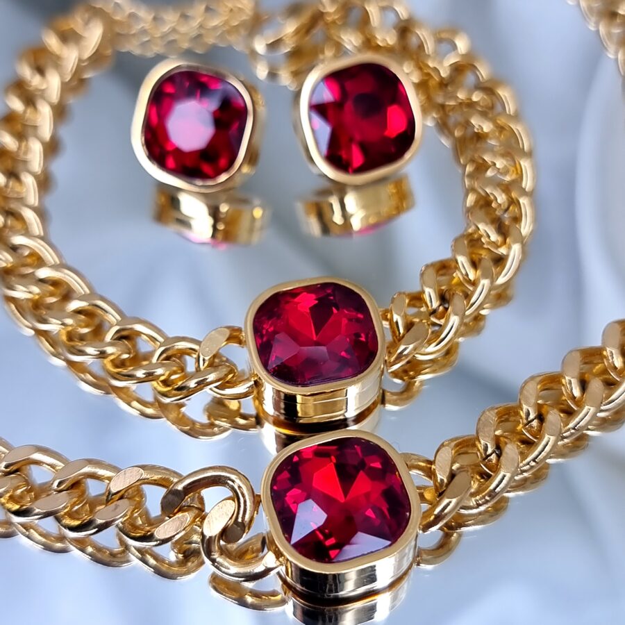 Jewelry set &quot;Red shades...&quot;