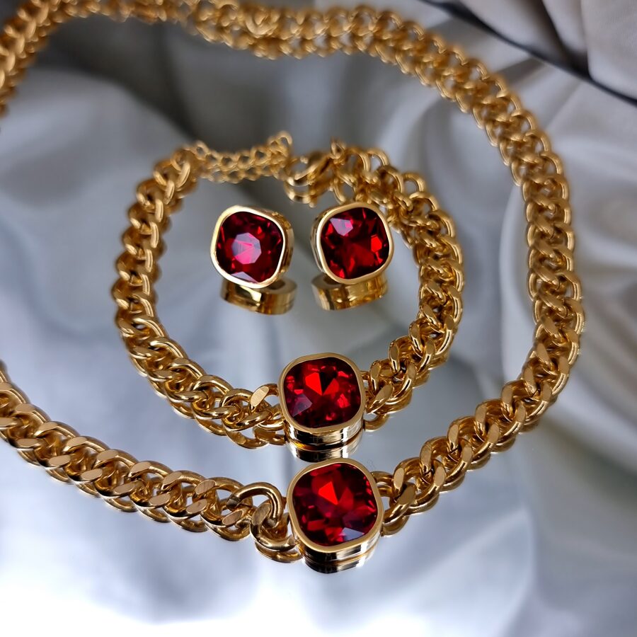 Jewelry set &quot;Red shades...&quot;