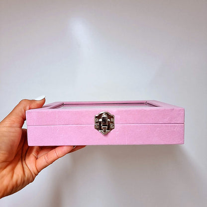 Jewelry storage box &quot;Puffy pink and sand beige&quot;