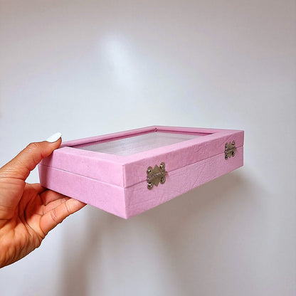 Jewelry storage box &quot;Puffy pink and sand beige&quot;