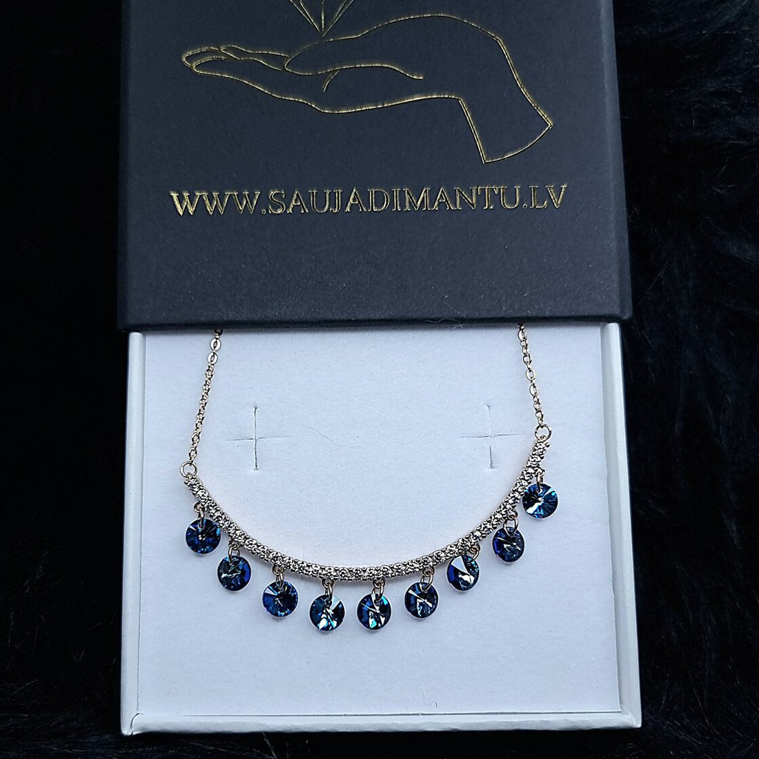 LUX class necklace &quot;Railey - dark blue&quot;