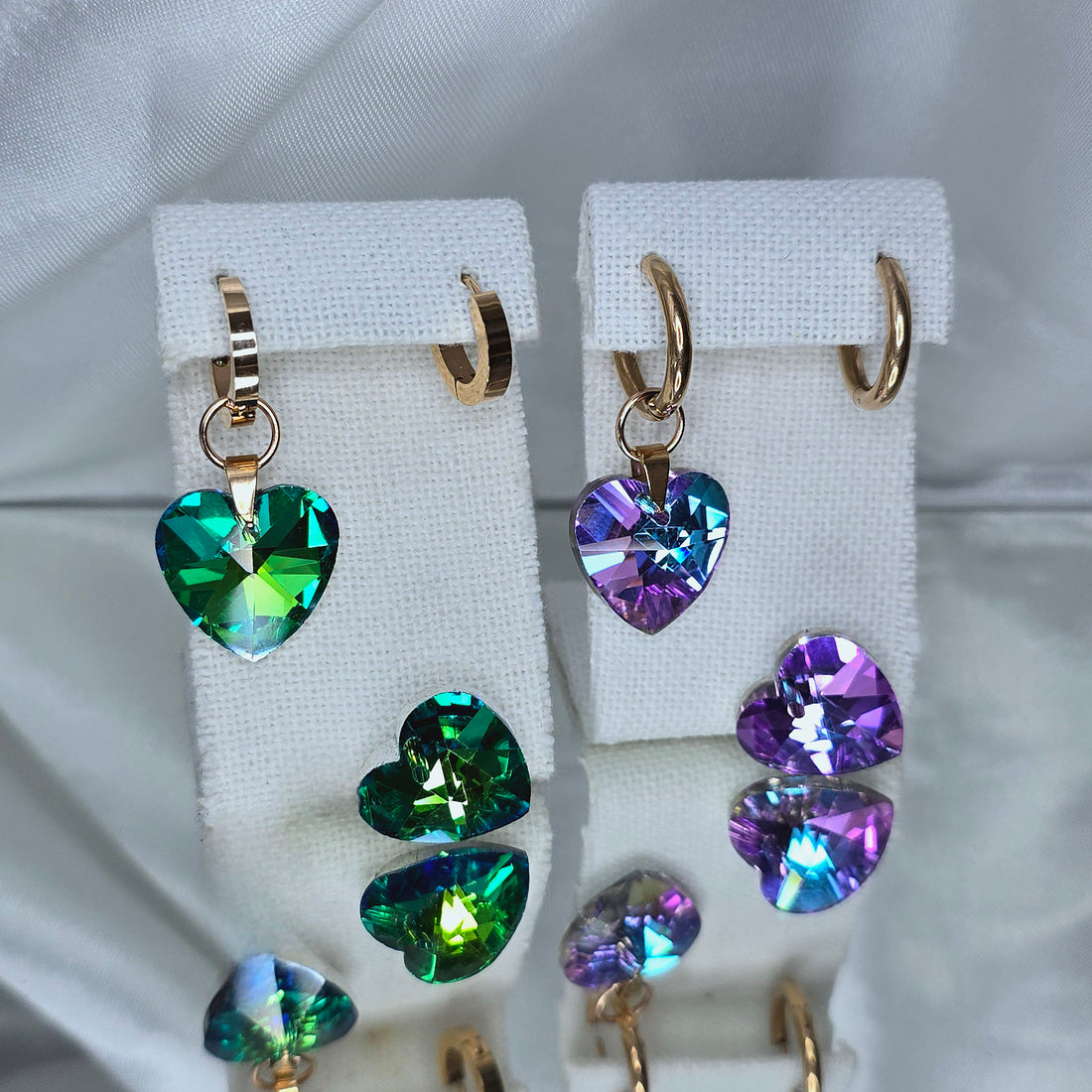 Earrings pendants charms &quot;Big hearts&quot;