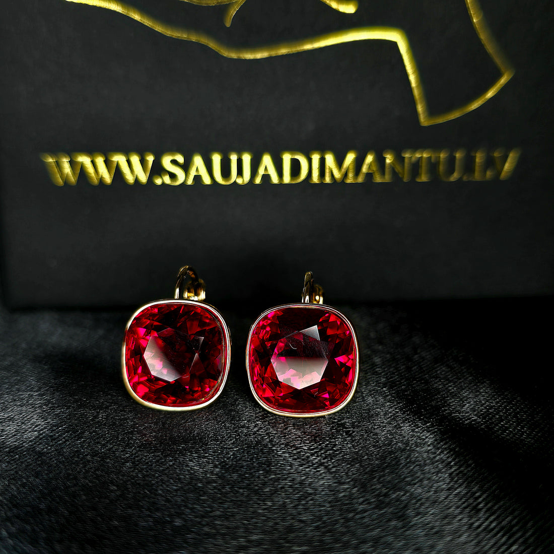 LUX class earrings &quot;Sindy red&quot;