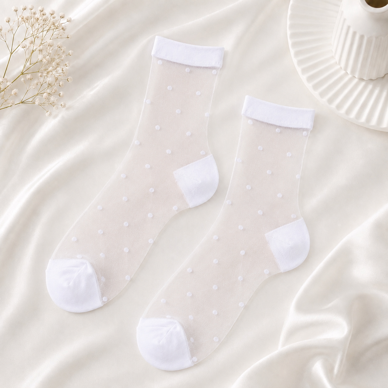 Zeķītes Transparent classic &amp; dotted