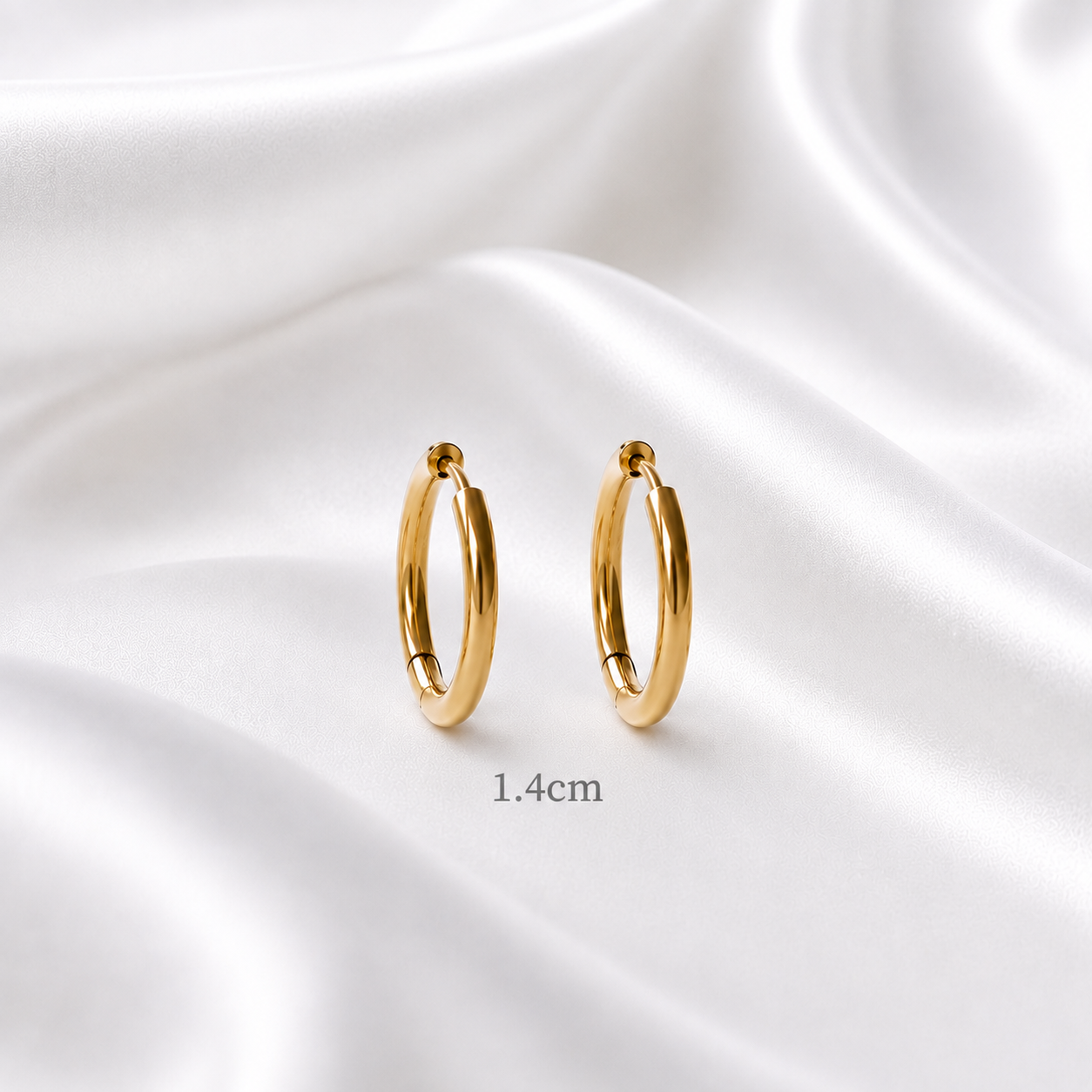 Auskari 7 size Smooth Gold