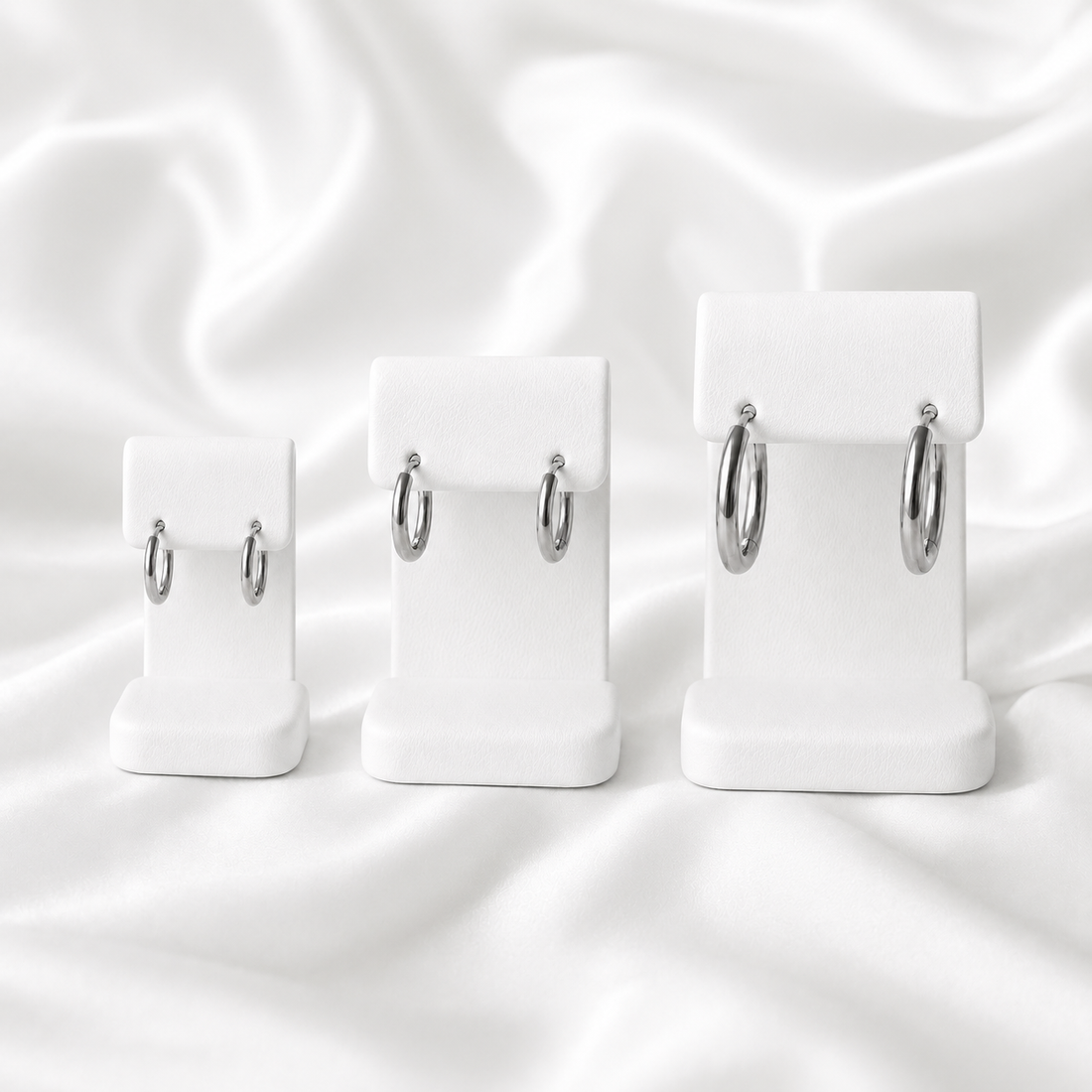 Auskaru komplekts Trio white Gold Hoop