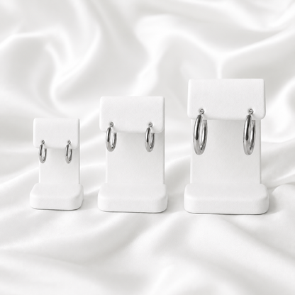 Auskaru Trio white Gold Hoop