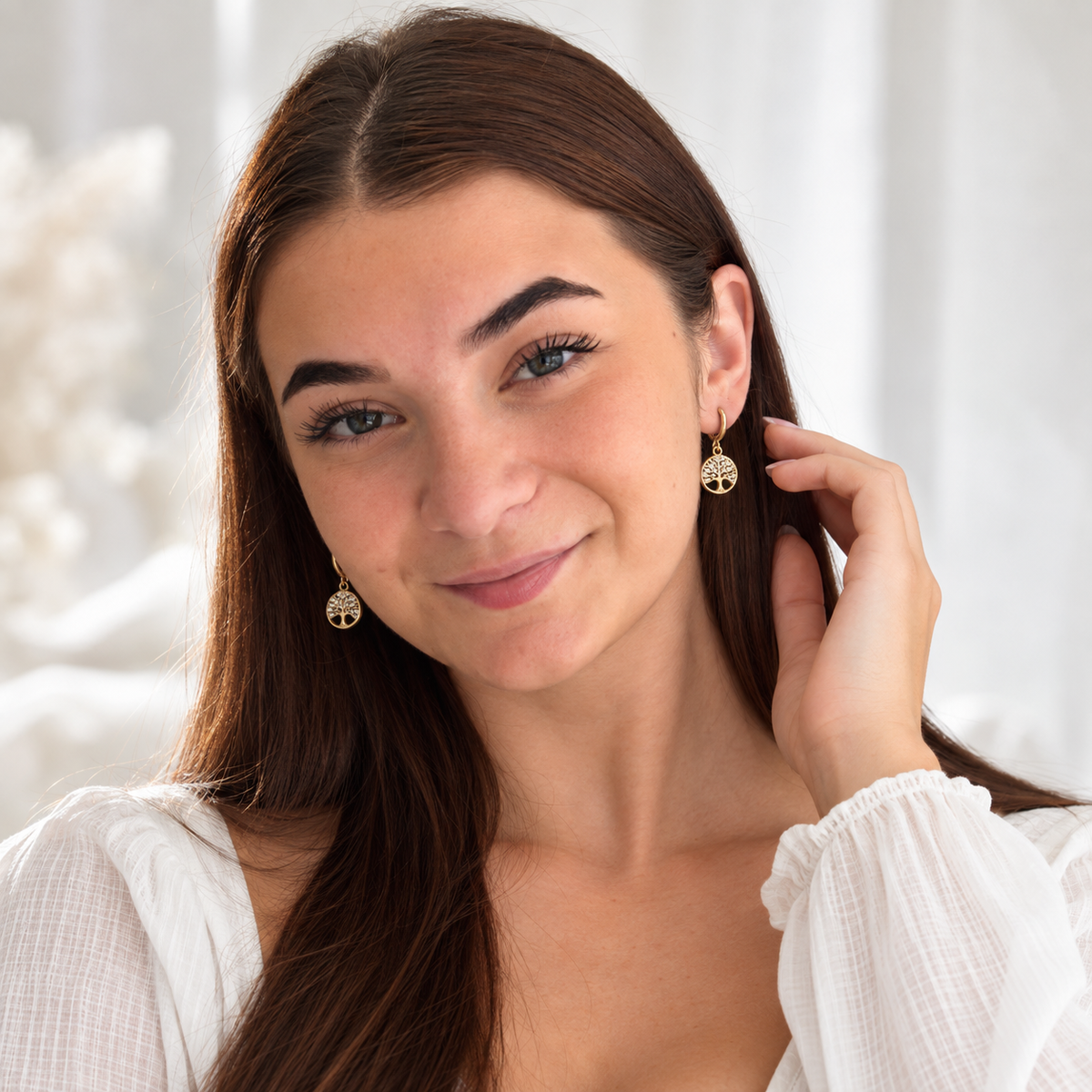 Earrings Wooden Power