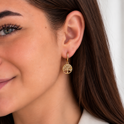 Earrings Wooden Power