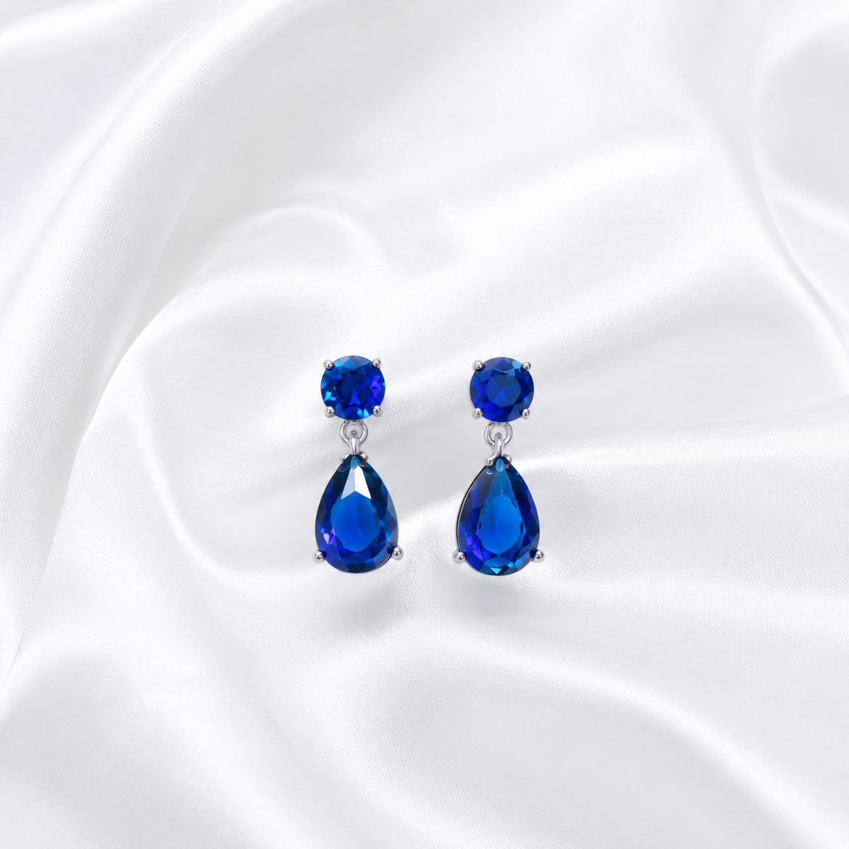Auskari Dark Blue Droplet