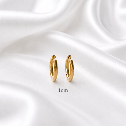 Auskari 7 size Smooth Gold